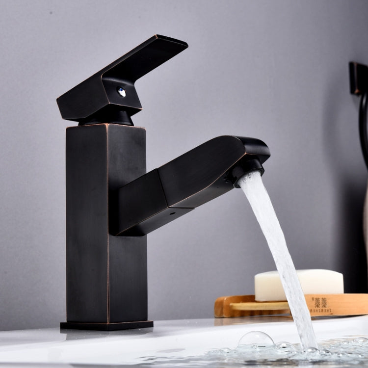 Bathroom Sink Full Copper Hot And Cold Water Faucet, Specification: Square Style