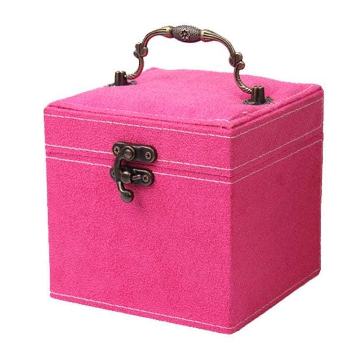 Suede Inner Three-layer Jewelry Box, Size: 14x14x14cm