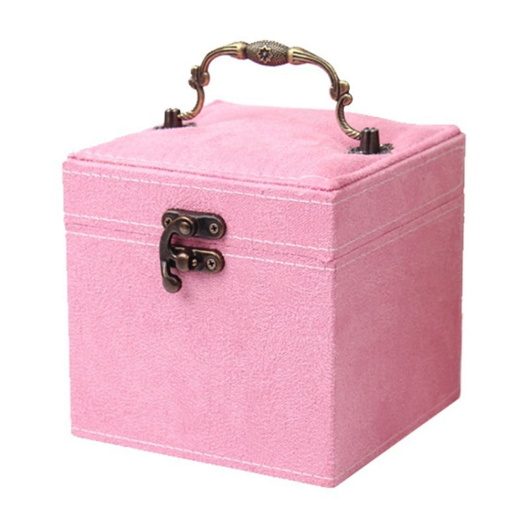 Suede Inner Three-layer Jewelry Box, Size: 14x14x14cm