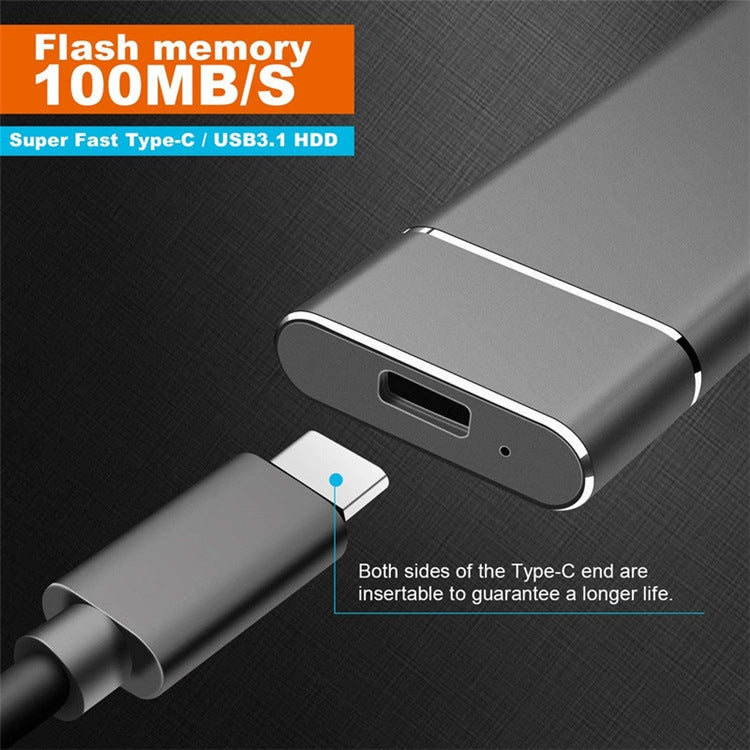 M.2 USB3.1 SSD Mobile Solid State Drive Aluminum Alloy Type-C Hard Drive, Capacity: 12TB