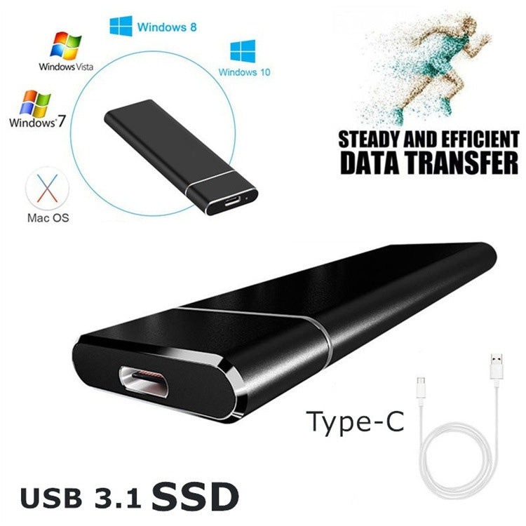 M.2 USB3.1 SSD Mobile Solid State Drive Aluminum Alloy Type-C Hard Drive, Capacity: 14TB
