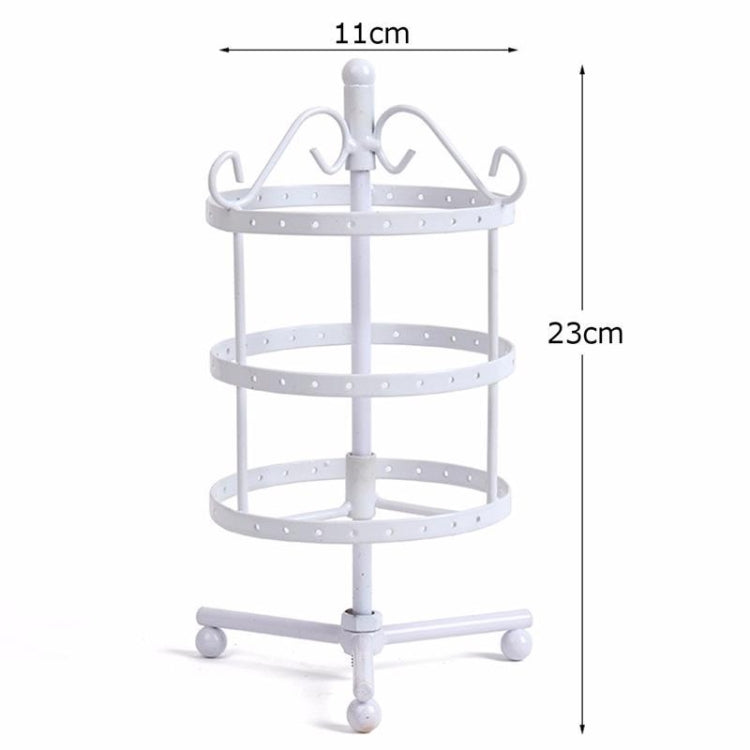 Iron Art Round Three Layers 72 Holes Jewelry Rack
