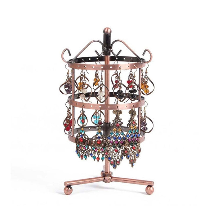 Iron Art Round Three Layers 72 Holes Jewelry Rack