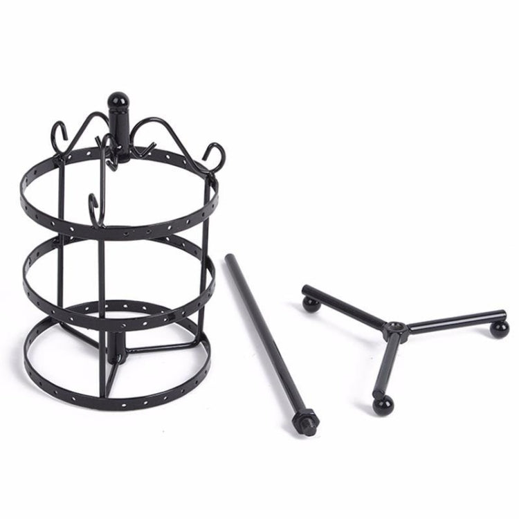 Iron Art Round Three Layers 72 Holes Jewelry Rack