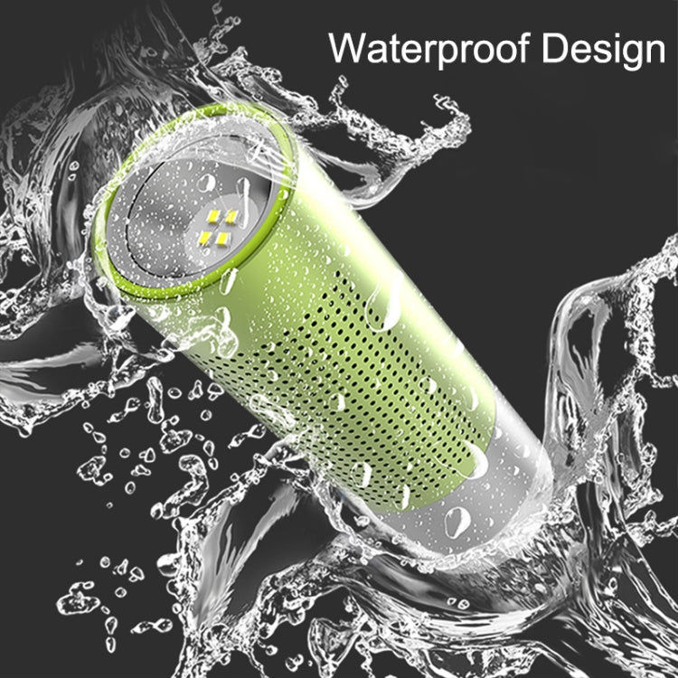 BT201 Small Steel Gun Flashlight Bluetooth Speaker Outdoor Waterproof Metal Small Speaker