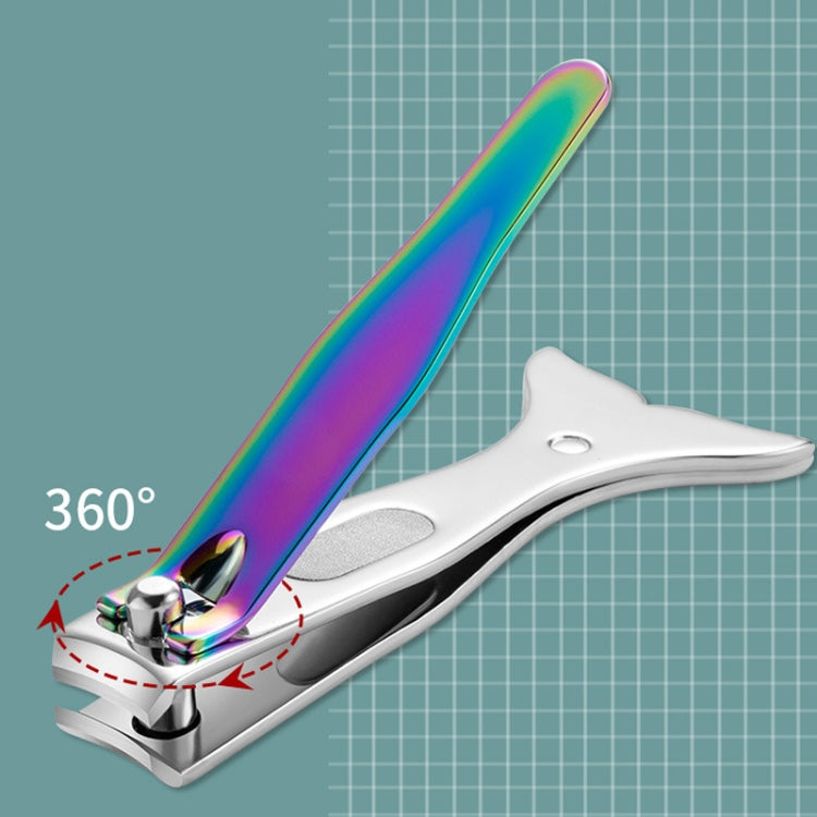 3 PCS Small Color Titanium Nail Clipper Gradient Mermaid Handle Nail Clipper Nail Art Tool