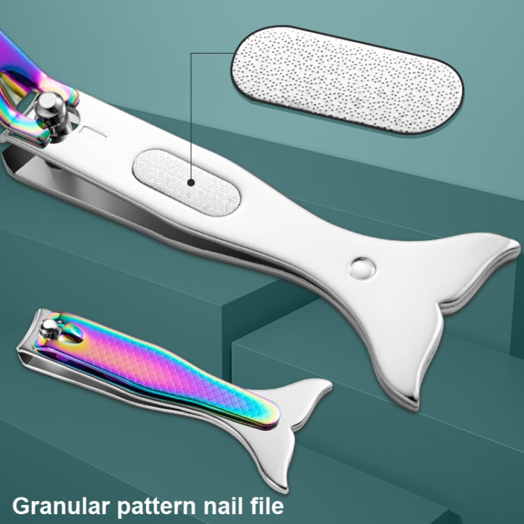 3 PCS Small Color Titanium Nail Clipper Gradient Mermaid Handle Nail Clipper Nail Art Tool