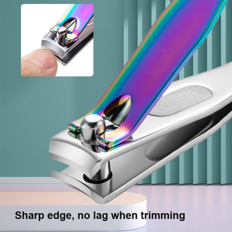 3 In 1 Color Titanium Nail Clipper Gradient Mermaid Handle Nail Clipper Nail Art Tool
