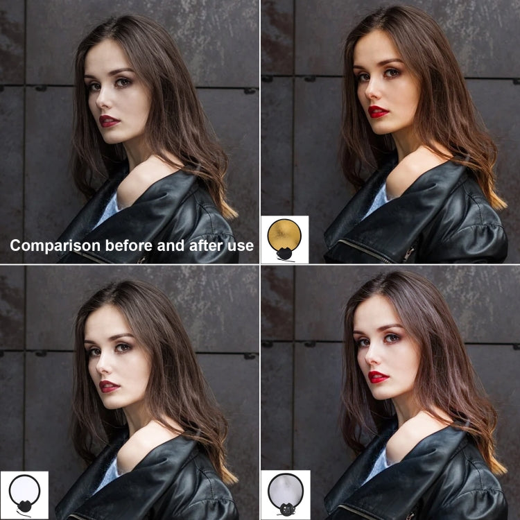 30cm Double-sided Beauty Photo Live Broadcast Fill Light Board with Storage Box