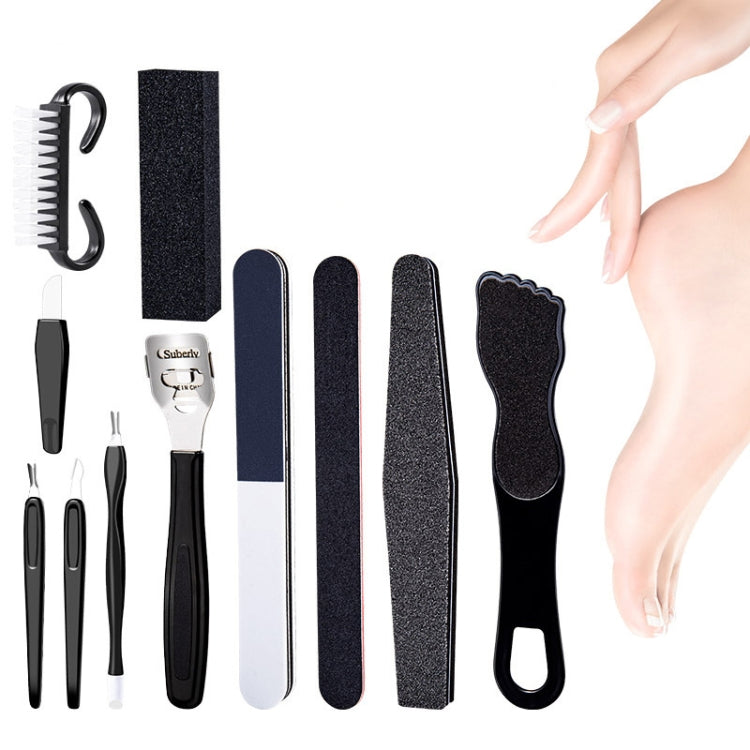 2 PCS Stainless Steel Pedicure Tool Set(12 In 1)