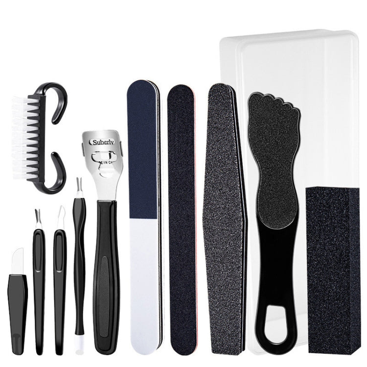 2 PCS Stainless Steel Pedicure Tool Set(12 In 1)