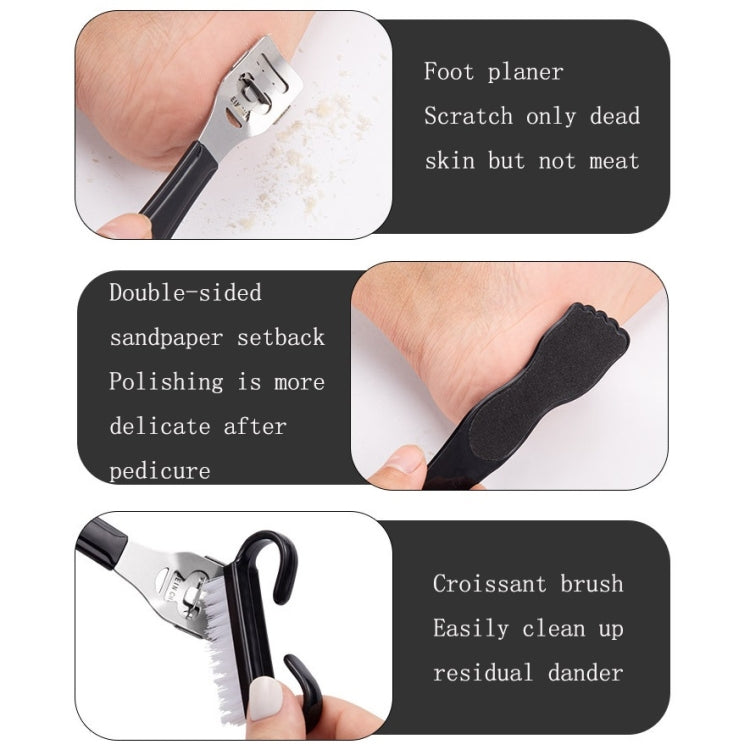 2 PCS Stainless Steel Pedicure Tool Set(12 In 1)