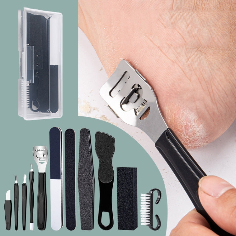 2 PCS Stainless Steel Pedicure Tool Set(12 In 1)