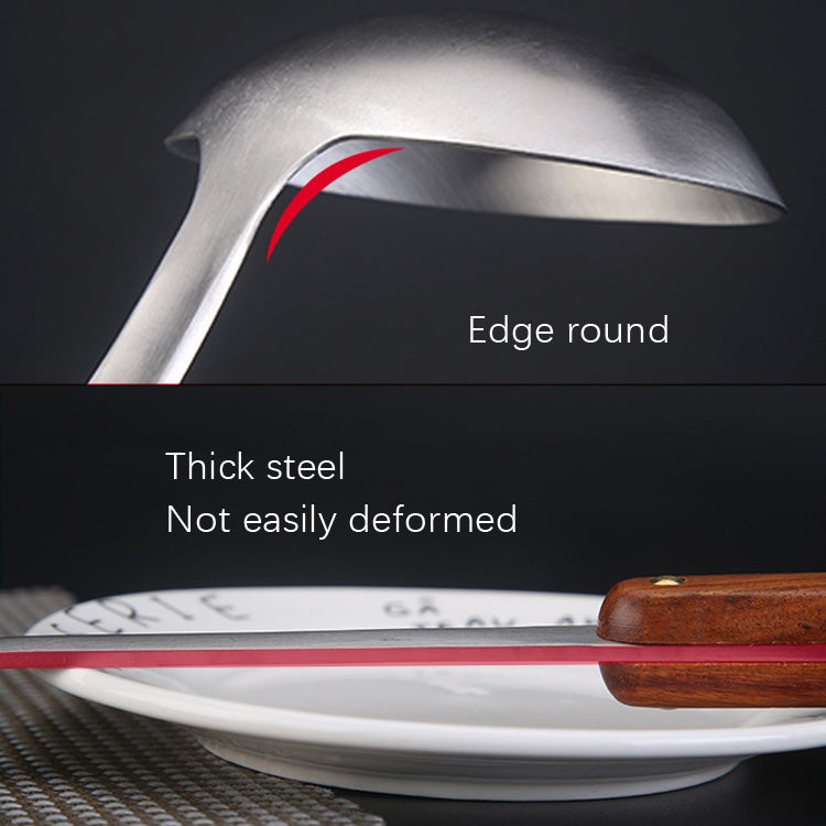 304 Stainless Steel Wooden Handle Kitchenware Home Kitchen Equipment, Style: Slotted Spoon