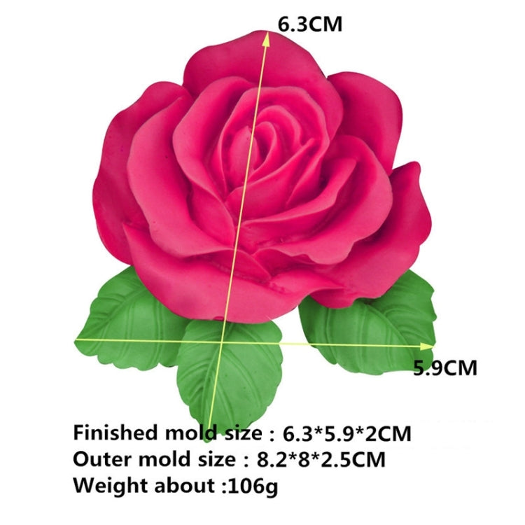 2 PCS Big Rose Flower Handmade Soap Silicone Mold, Colour: Random(8.2x8x2.5cm)