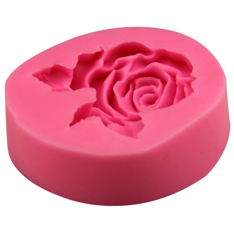 2 PCS Big Rose Flower Handmade Soap Silicone Mold, Colour: Random(8.2x8x2.5cm)