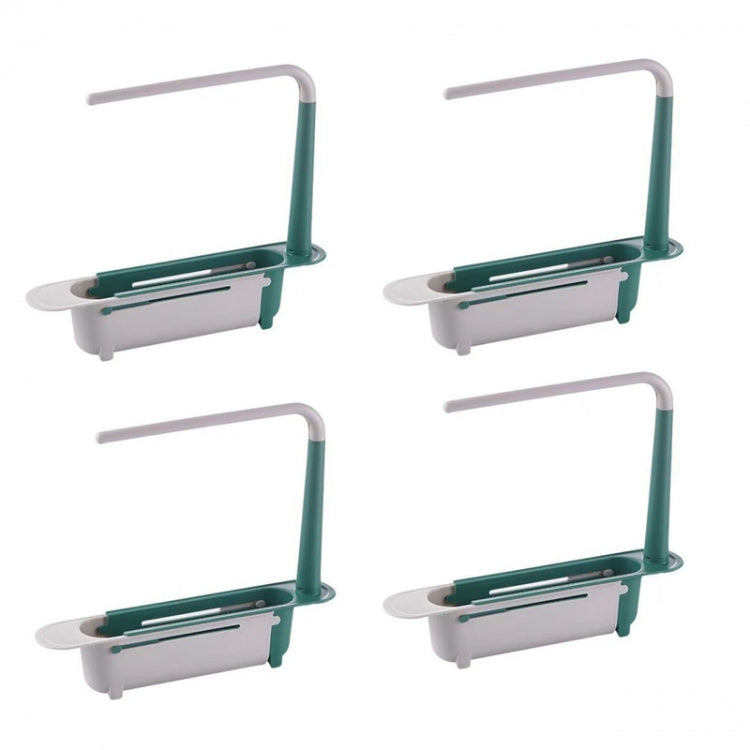 4 PCS Sink Retractable Storage Drain Rack Kitchen Rack Dish Towel Rack