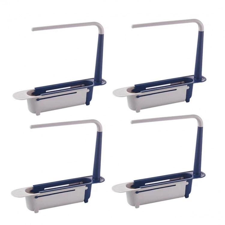 4 PCS Sink Retractable Storage Drain Rack Kitchen Rack Dish Towel Rack