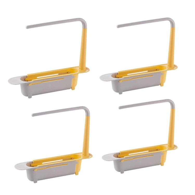 4 PCS Sink Retractable Storage Drain Rack Kitchen Rack Dish Towel Rack