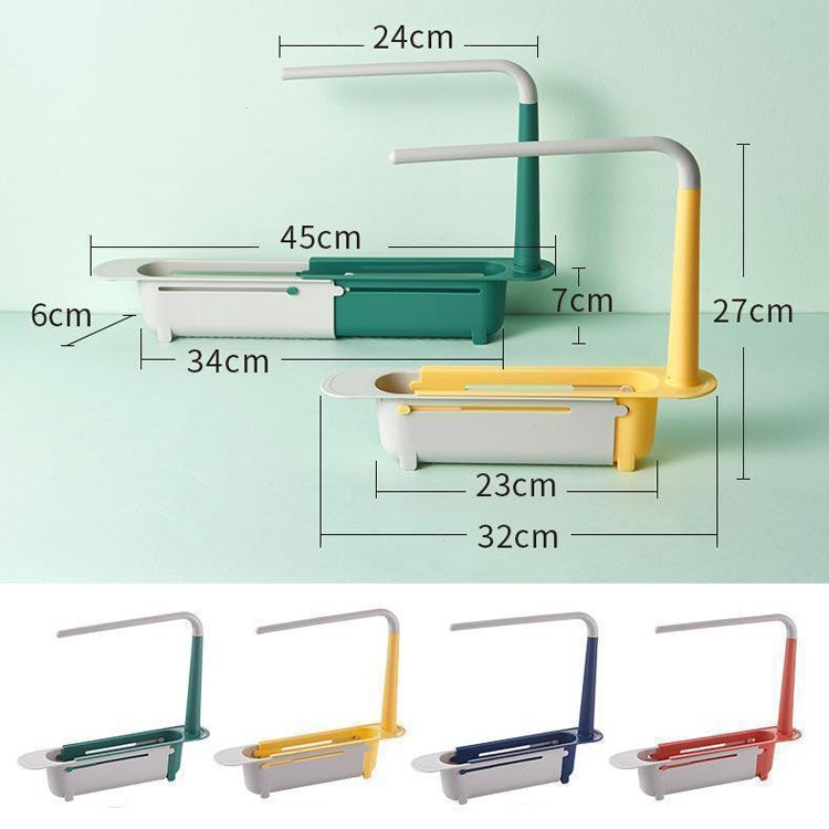 4 PCS Sink Retractable Storage Drain Rack Kitchen Rack Dish Towel Rack