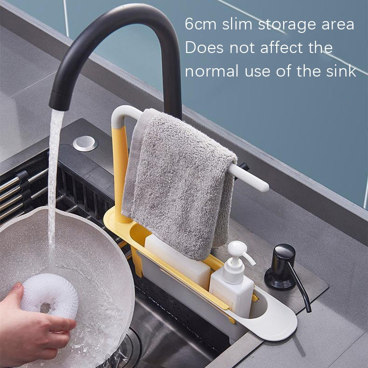 4 PCS Sink Retractable Storage Drain Rack Kitchen Rack Dish Towel Rack