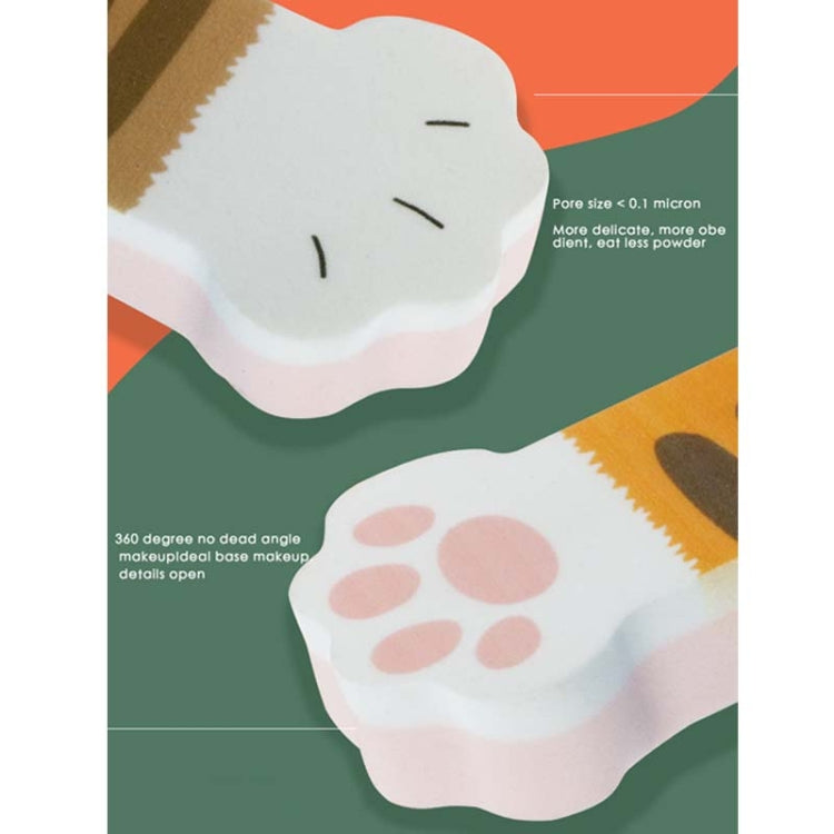 2 PCS Long Cat Claw Wet and Dry Use Puff with Storage Box