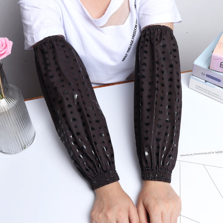 10 Pair Waterproof And Oil-Proof PU Cuffs Print Leather Sleeves