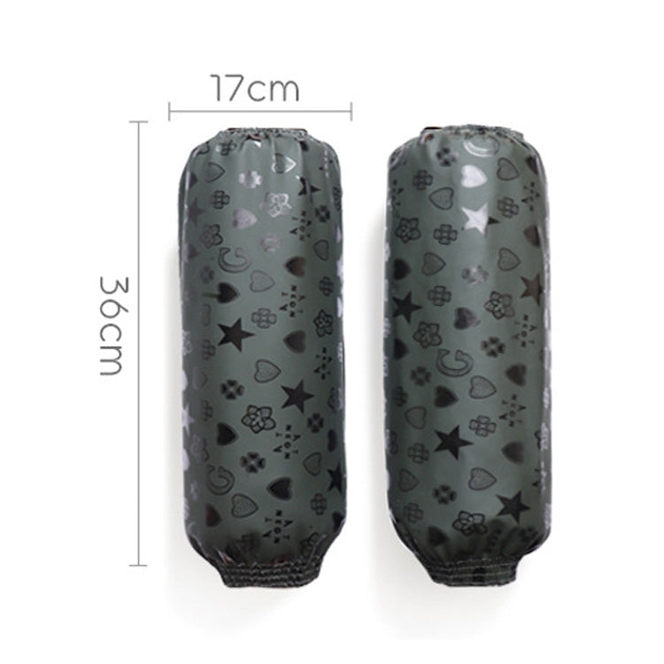 10 Pair Waterproof And Oil-Proof PU Cuffs Print Leather Sleeves
