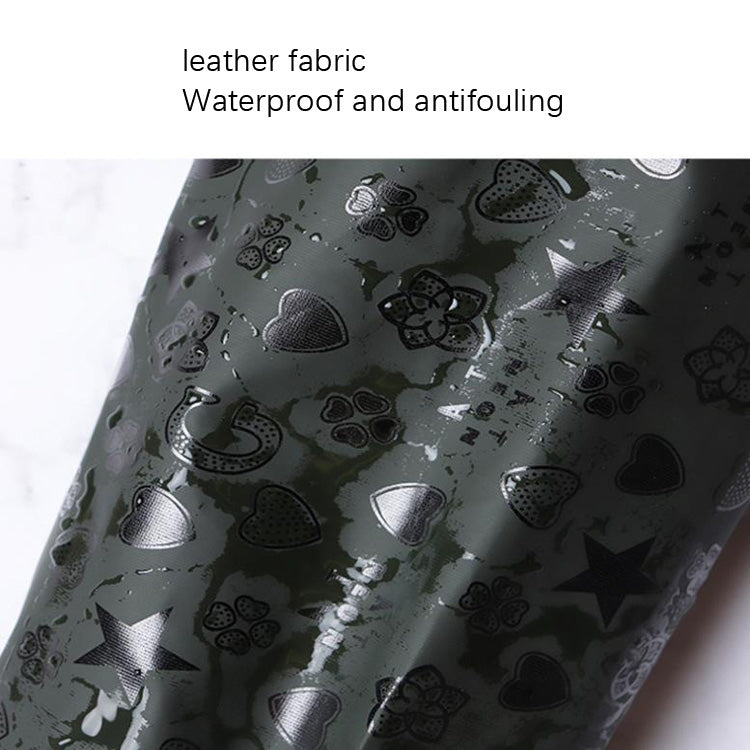 10 Pair Waterproof And Oil-Proof PU Cuffs Print Leather Sleeves