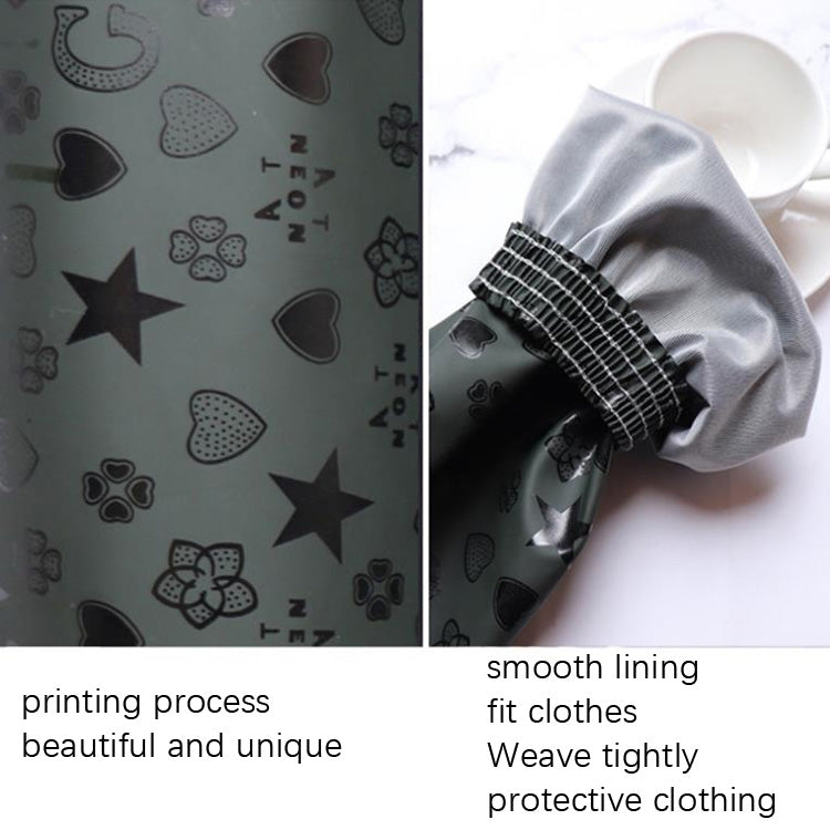 10 Pair Waterproof And Oil-Proof PU Cuffs Print Leather Sleeves