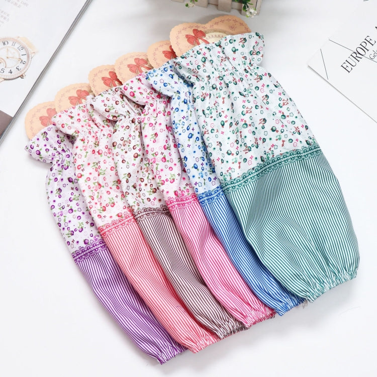 10 Pairs Ladies Anti-Fouling Sleeve Long Kitchen Simple Sleeve Protector(Color Random Delivery)