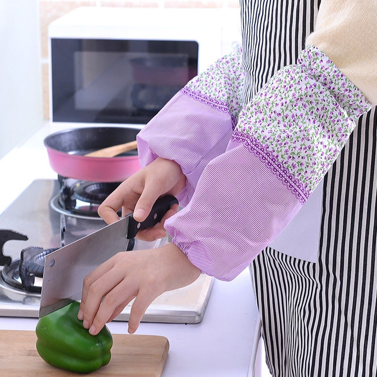 10 Pairs Ladies Anti-Fouling Sleeve Long Kitchen Simple Sleeve Protector(Color Random Delivery)