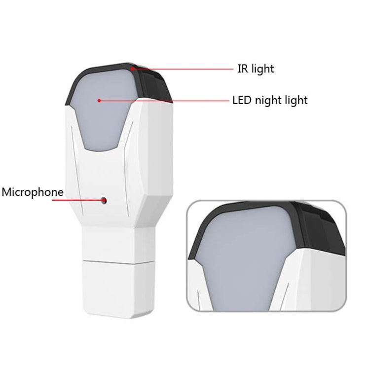 2 PCS IR18 Multifunctional Infrared WiFi Intelligent Voice Remote Control With Night Light Function(White)