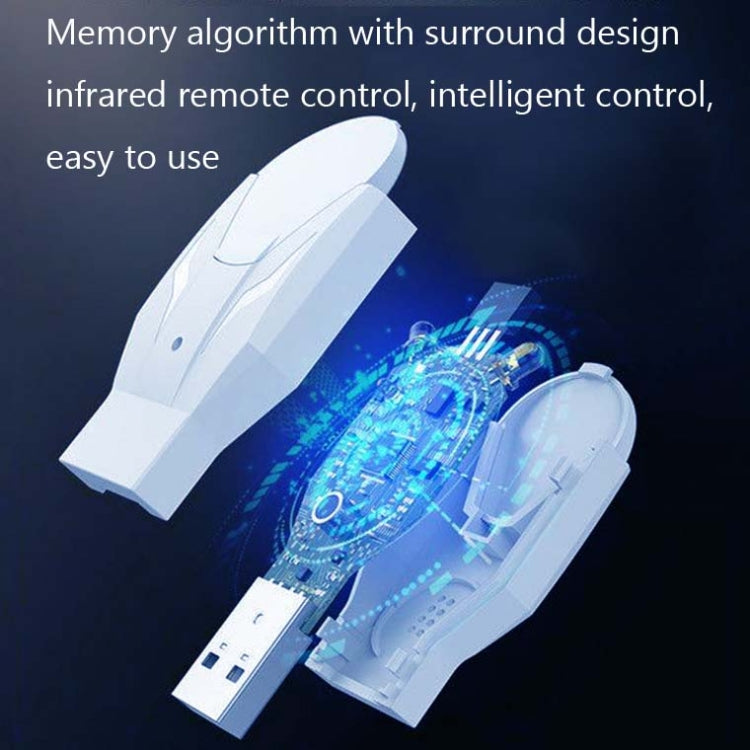 2 PCS IR18 Multifunctional Infrared WiFi Intelligent Voice Remote Control With Night Light Function(White)
