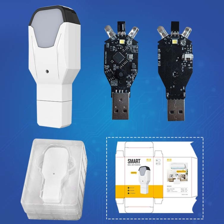 2 PCS IR18 Multifunctional Infrared WiFi Intelligent Voice Remote Control With Night Light Function(White)