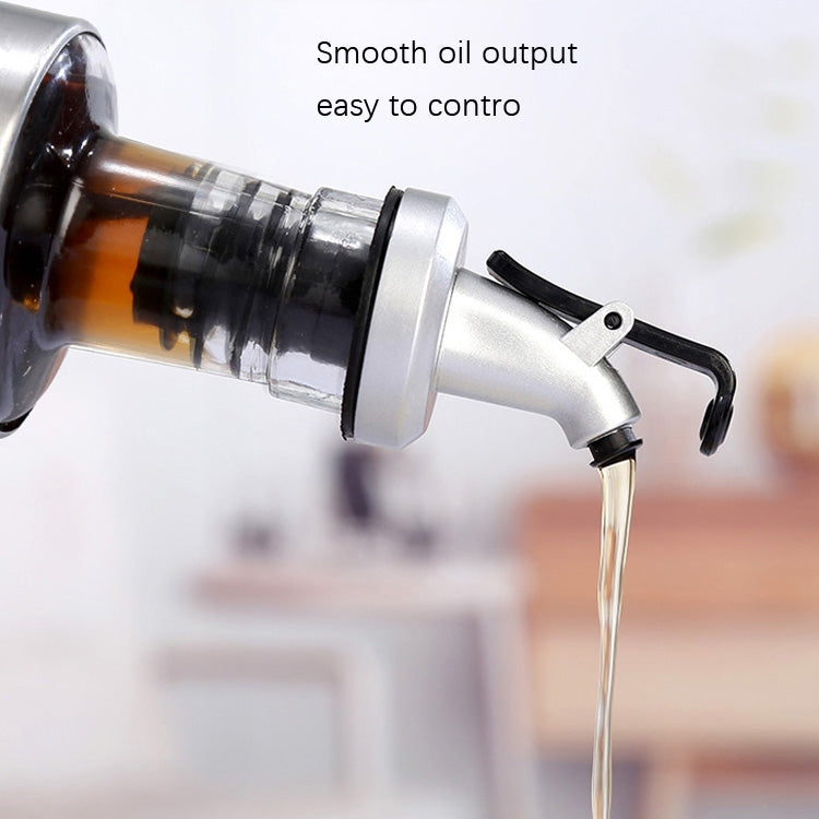 4 PCS Stainless Steel Glass Oil Bottle Kitchen Pressed Seasoning Bottle, Capacity: 200ml