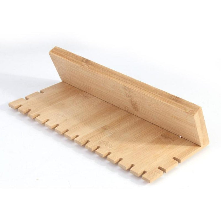 Bamboo Wood Multi-slot L-shaped Jewelry Storage Display Stand
