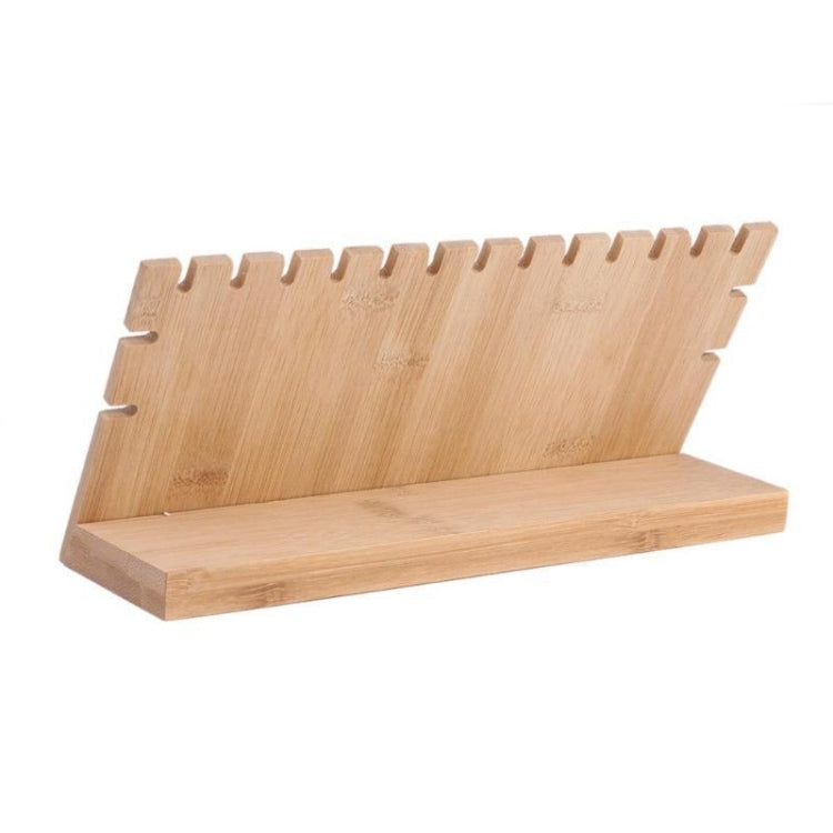 Bamboo Wood Multi-slot L-shaped Jewelry Storage Display Stand