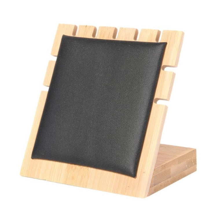 Bamboo Wood L Shape 5 Slot Jewelry Display Stand