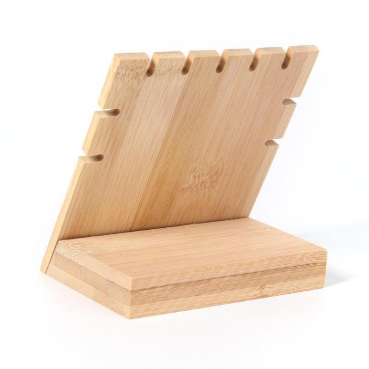 Bamboo Wood L Shape 5 Slot Jewelry Display Stand