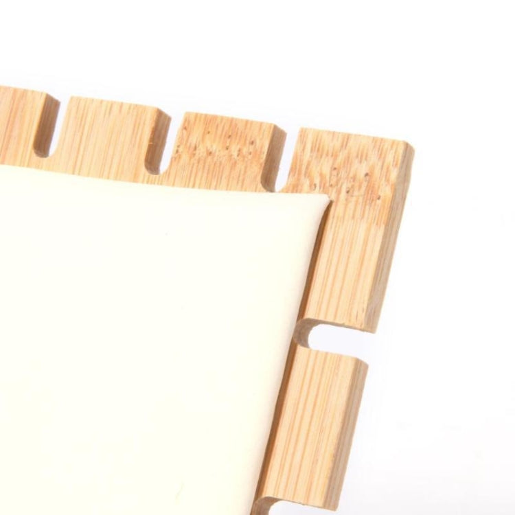 Bamboo Wood L Shape 5 Slot Jewelry Display Stand