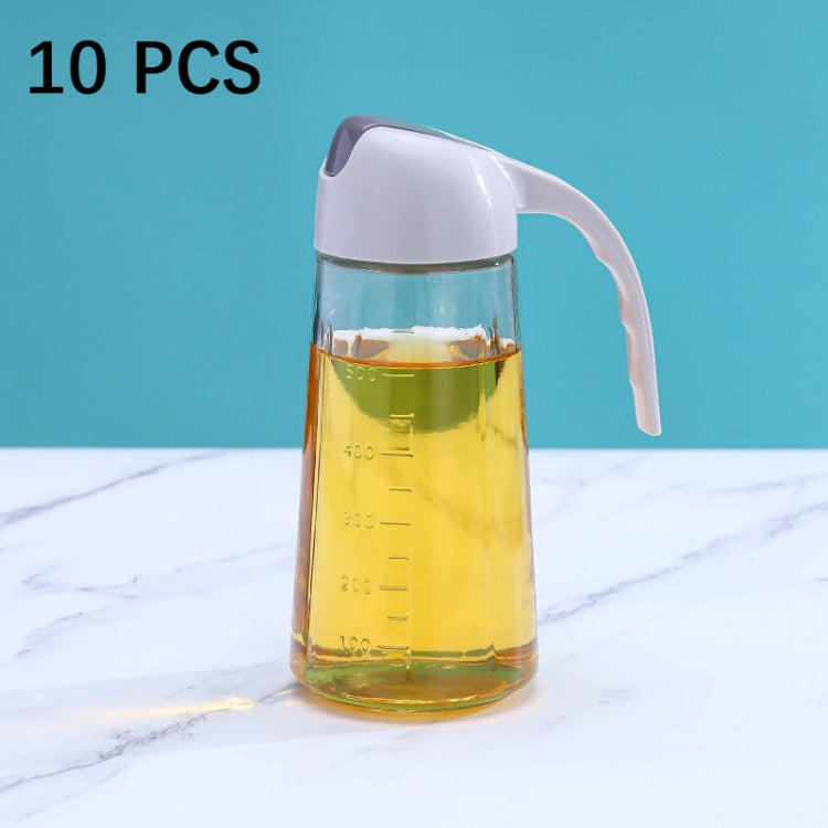 10 PCS Automatic Opening And Closing Glass Oil Bottle With Scaffolding Handle Oil Bottle(630ml)