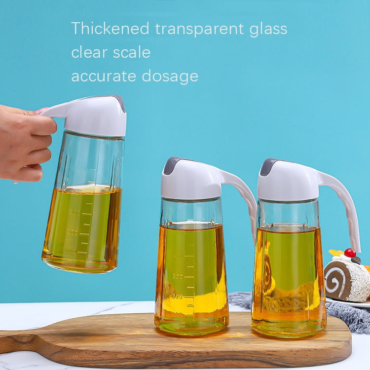 10 PCS Automatic Opening And Closing Glass Oil Bottle With Scaffolding Handle Oil Bottle(630ml)