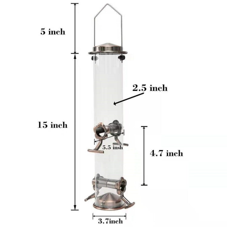 Outdoor Garden Hanging Metal Bird Automatic Feeder