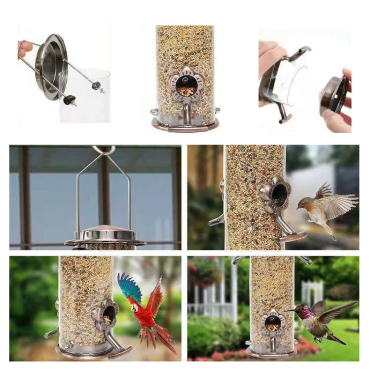 Outdoor Garden Hanging Metal Bird Automatic Feeder