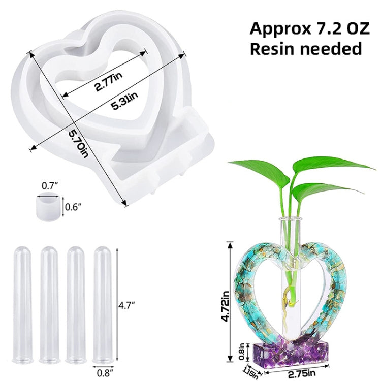 DIY Vase Epoxy Mould Simple Vase Make Tool, Specification: Heart Shaped