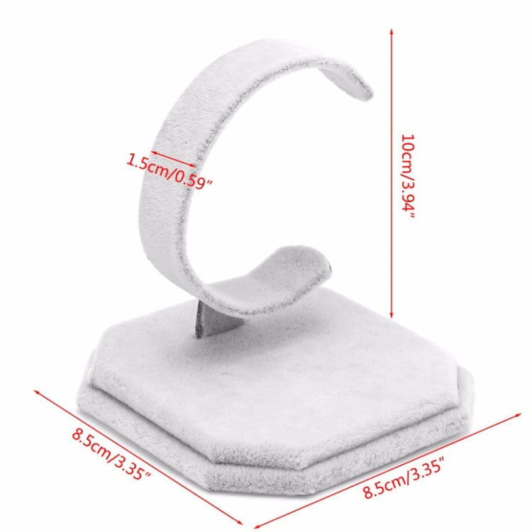 3 PCS Suede C-Shaped Retractable Single Watch Holder
