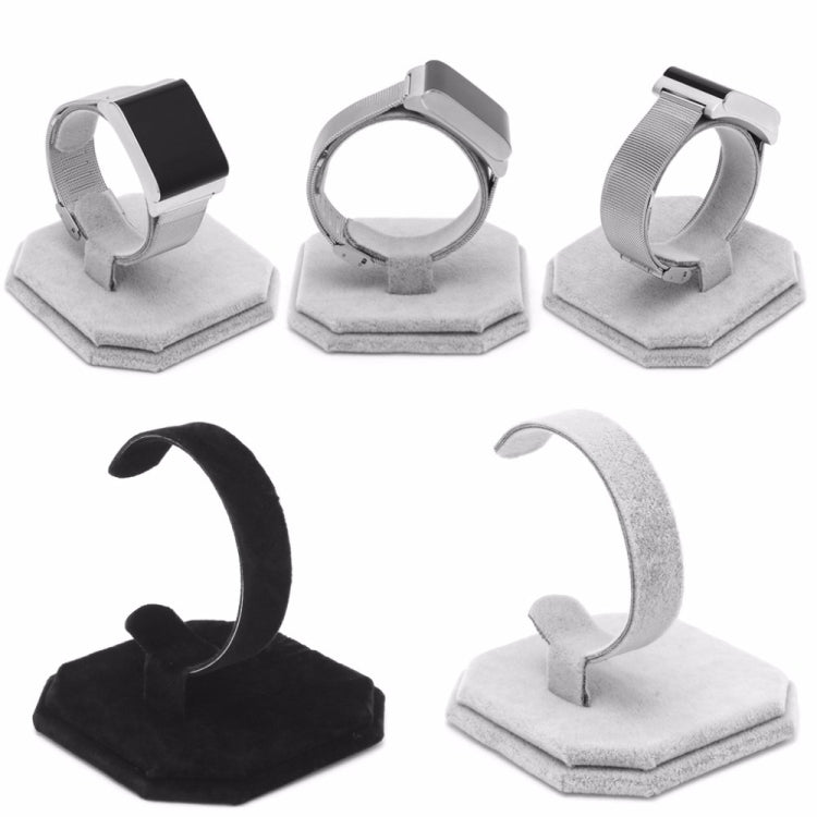 3 PCS Suede C-Shaped Retractable Single Watch Holder