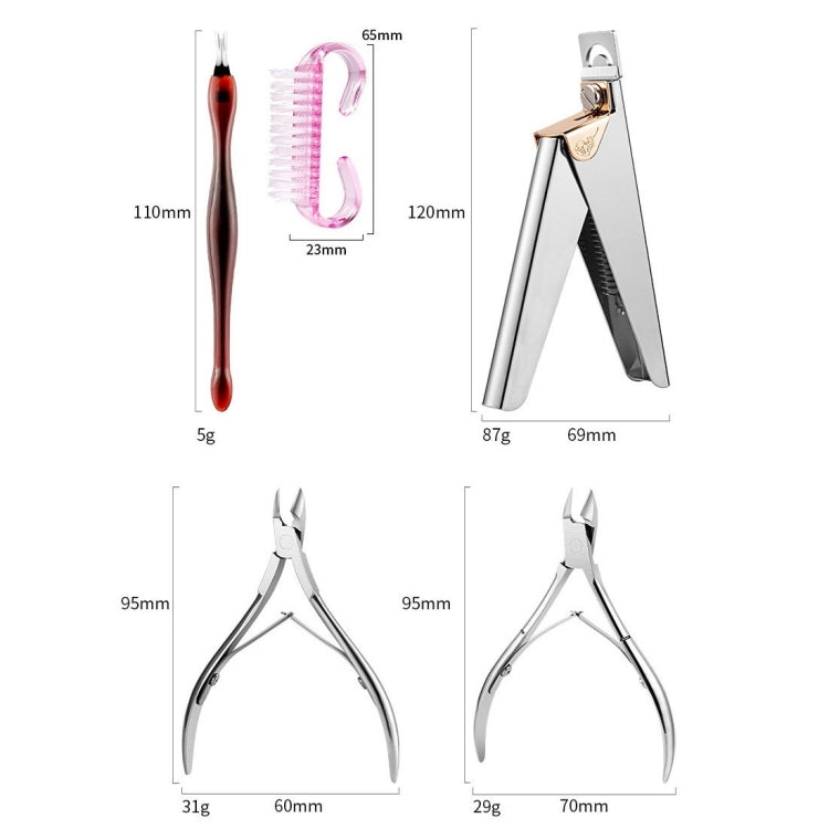 2 PCS Stainless Steel Double Head Dead Skin Scissors Set, Specification: Set F