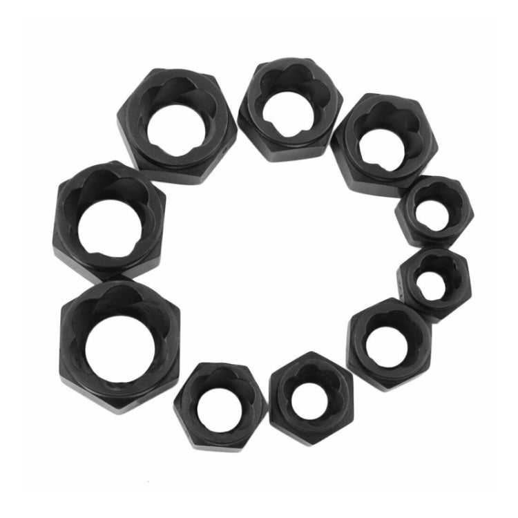 10 PCS / Set Nut Extractor Screw Removal Tool Break Wire Bolt Extractor Short